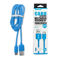 Cabo de Dados USB Tipo-C (2.1A) - Azul